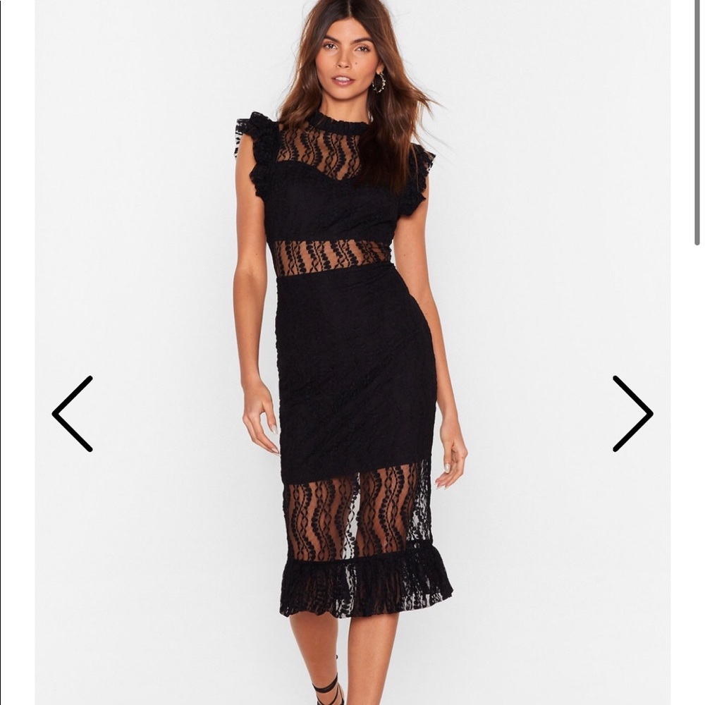 Black midi dress from Nastygal